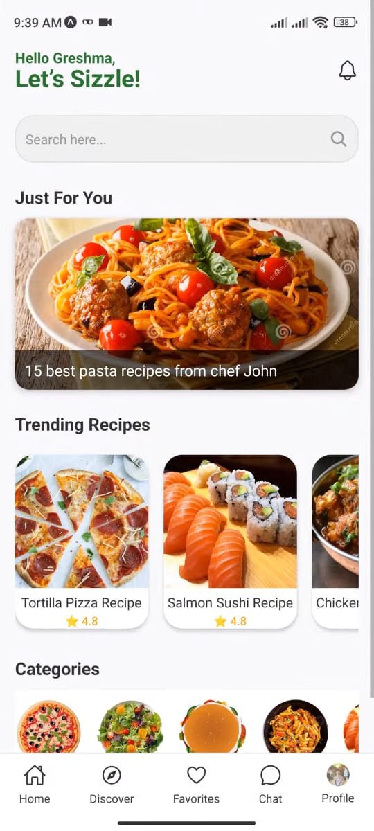 Easy Eats Mobile App - Order Screen